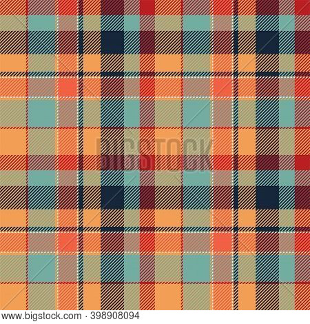Tartan Scotland Seamless Plaid Pattern Vector. Retro Background Fabric. Vintage Check Color Square G