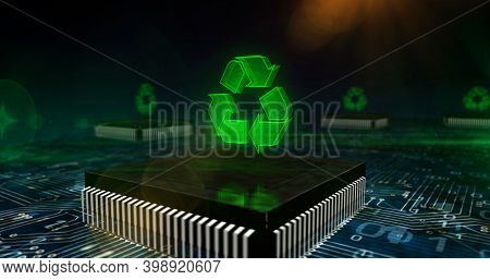 Recycling Electro-waste Symbol 3D Illustration