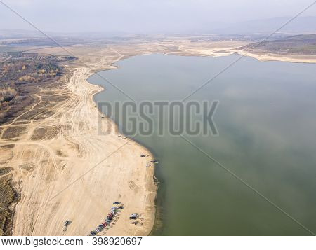 Aerial View Of Pyasachnik (sandstone) Reservoir, Sredna Gora Mountain, Plovdiv Region, Bulgaria