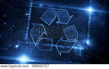 Recycling Electro-waste Symbol 3D Illustration