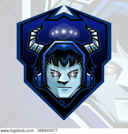 Demon Mascot Sport Logo Design. Devil Mascot Vector Illustration Logo. Evil Mascot Design, Emblem De