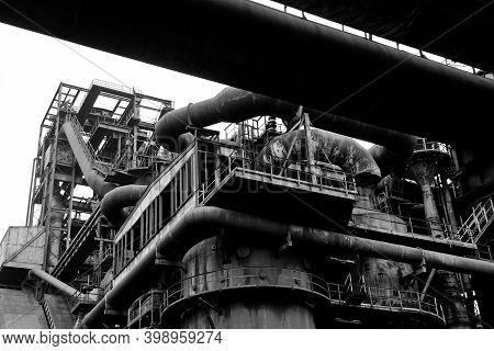A View From The Rusty, Abandoned Steel City In Vítkovice In Czech Republic The Area Is Used As An In