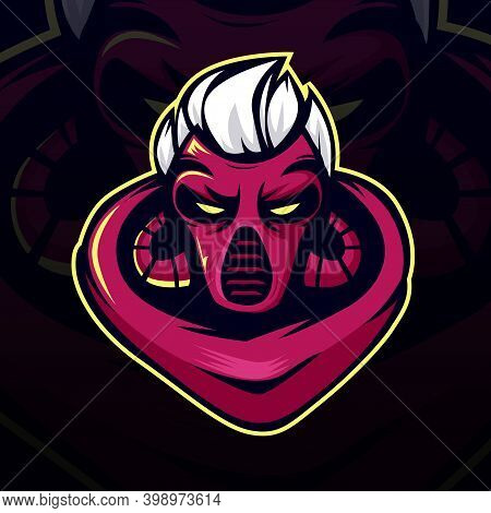 Mordern Demon Esport Logo And Mascot Game. Game Icon Vector Illustration.