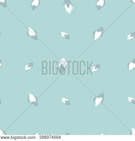 Blossoming Buds Seamless Repeat Pattern On Light Blue Print.  Great For Clothing, Home Decoration, A