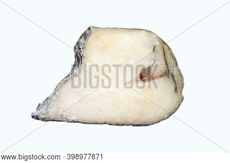 Catfish.frozen Catfish Fish Steak On White Background.a Piece Of Catfish Frozen.