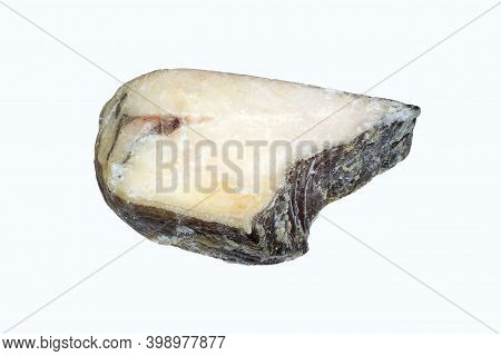 Catfish.frozen Catfish Fish Steak On White Background.a Piece Of Catfish Frozen.
