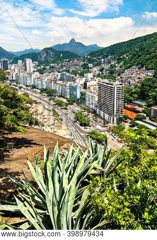 Tropical View Of Leme Seaside In Rio De Janeiro, Brazil