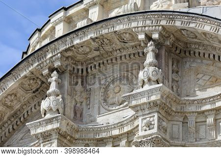 Ottoman Neo-baroque Style Ortakoy Mosque. Detail Of The Facade. Besiktas District, City Of Istanbul,