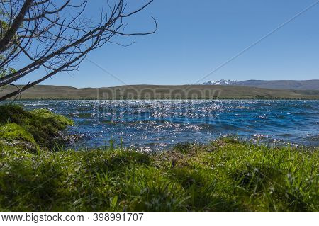 Windy Day On Lake Alexandrina In South Island.