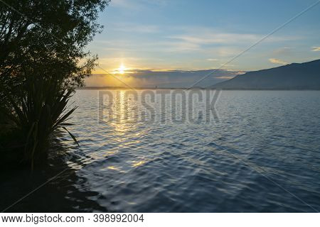 The Golden Hour Over Lake Ruataniwha, Twizel.