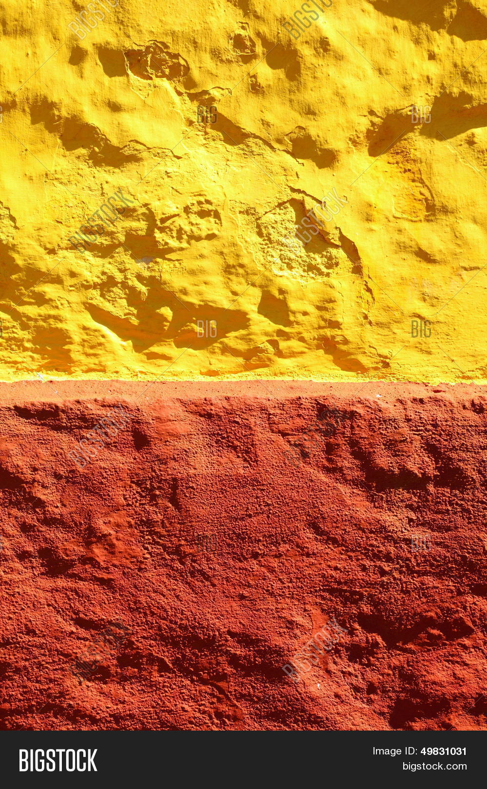 Yellow Red Paint Wall Image & Photo (Free Trial) | Bigstock