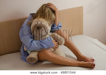 Young woman in depression