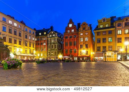 Stortorget in the Old Town of Stockholm, Sweden