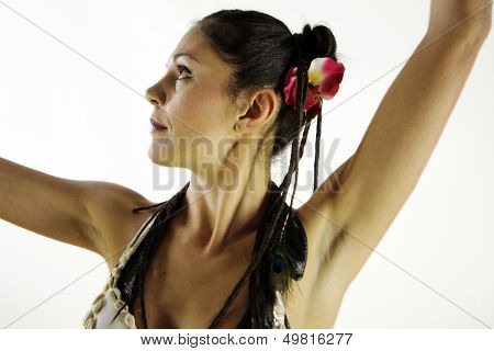 beautiful female belly dancer