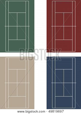 Set tennis courts
