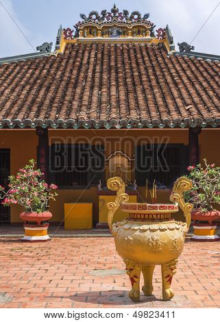 Temple Building At Giac Lam Buddhist Pagoda In Saigon.