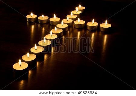 Tea Light Cross