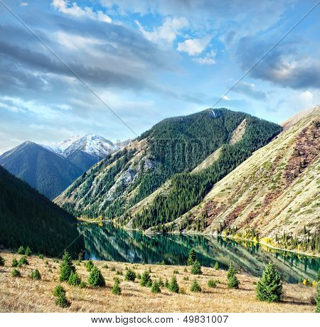Mountain Lake Kolsai In Kazakhstan