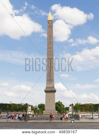 Paris- July 28: Obelisk Of Luxor On July 28, 2013. Obelisk Of Luxor Is More Than 3,300 Years Old And