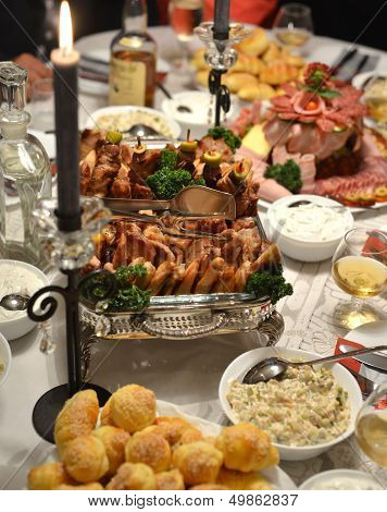 gourmet food table