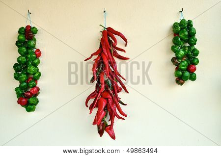Poivrons rouges et verts