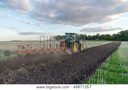 Tractor Plowing