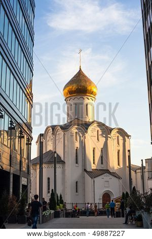 Mosca - 15 JUN: Tempio di San Nicola di Tverskaya Zastava, 15 giugno 2013, Mosca. Vecchio credente chu