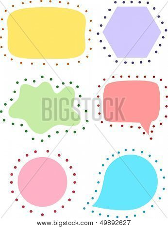 일러스트 레이 션의 다른 모양에서 레이블을 인쇄할 준비가