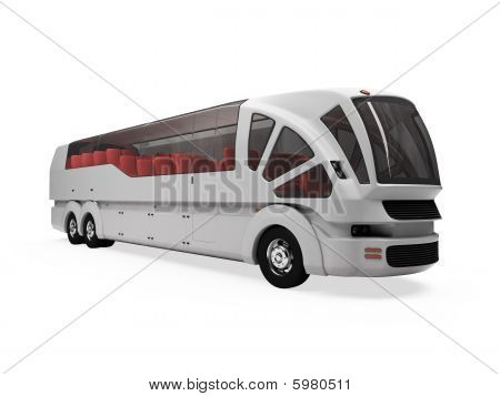 Toekomst Concept van Bus geïsoleerd weergave