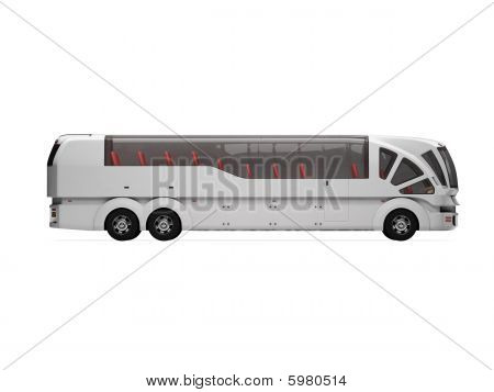 Toekomst Concept van Bus geïsoleerd weergave
