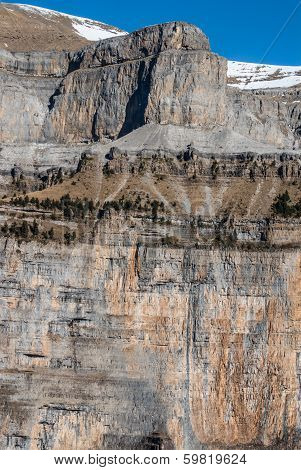 Monte Perdido In Ordesa National Park, Huesca. Spain.