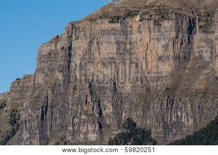 Monte Perdido In Ordesa National Park, Huesca. Spain.