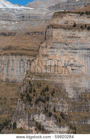 Monte Perdido In Ordesa National Park, Huesca. Spain.