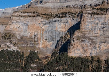 Monte Perdido In Ordesa National Park, Huesca. Spain.