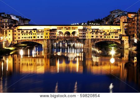 Ponte Vecchio over Arno River, Florence, Italy,Europe