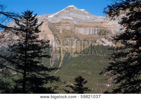 Scenic View Of Famous Ordesa Valley, Np Ordesa Y Monte Perdido, Spain.