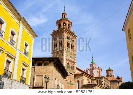 Aragon Teruel Cathedral and Ayuntamiento City Town Hall in Spain