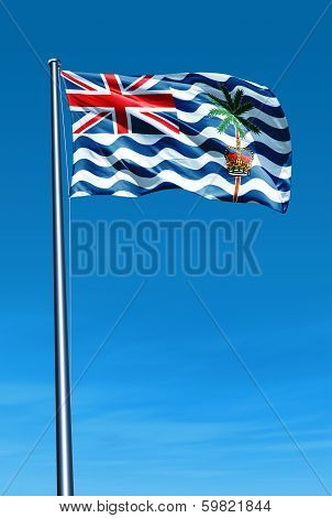 British Indian Ocean Territory flag waving on the wind