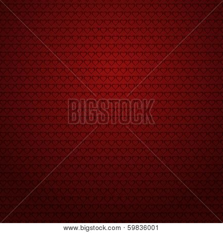 Red Background With Small Hearts