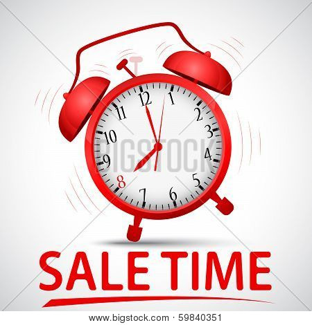 sale promotion with alarm clock