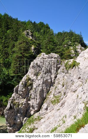 Oetschergraben, a mountain waterfall near to the Oetscher in Austria, Europe