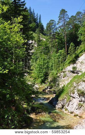 Oetschergraben, a mountain waterfall near to the Oetscher in Austria, Europe
