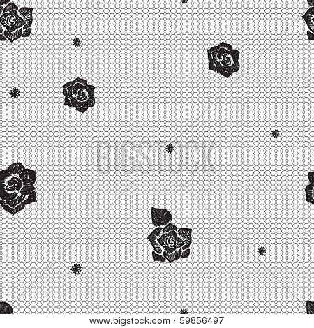 floral lacy seamless pattern