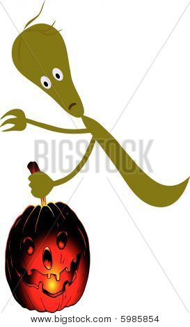 Ghost With Pumpkin