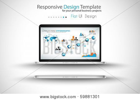 Modern devices mockups fpr your business projects. webtemplates included.