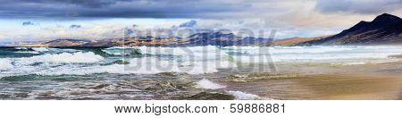 Beach in Fuerteventura, Canary Islands, Spain - panorama