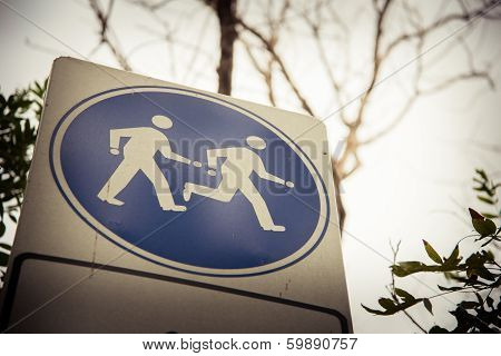 Running and walking sign