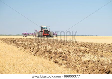 Volgograd, Russia - JULY 31, 2014: Demonstration of agricultural machinery in 