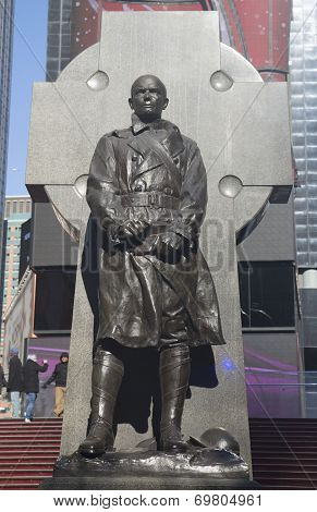 Father Duffy Monument on Times Square in Manhattan