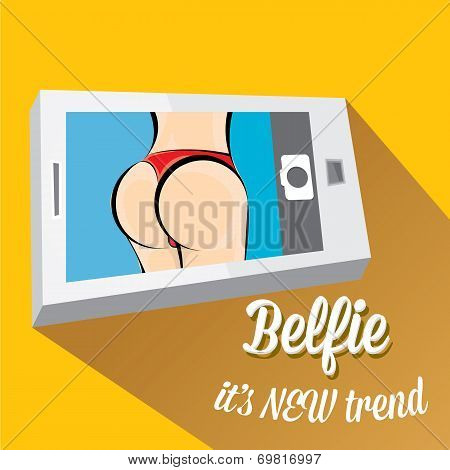 Taking Belfie Photo on Smart Phone
